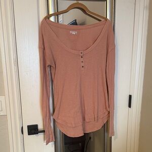 Women's Peach Long Sleeve Top